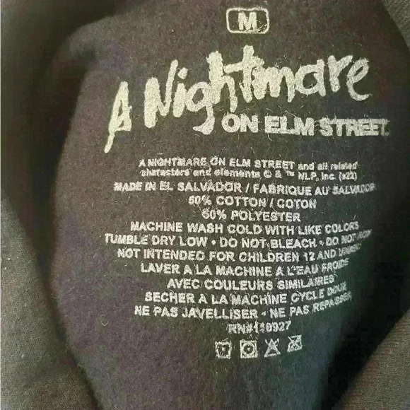 NWOT Unisex A Night On Elm Street Hoodie. Size M - Picture 3 of 3